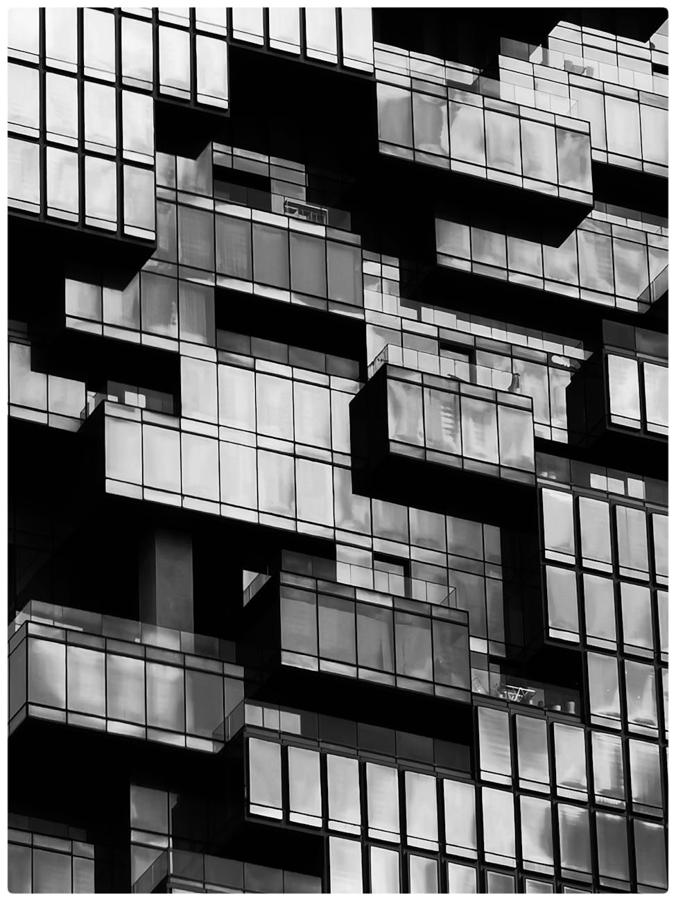 grayscale photo of building